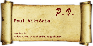 Paul Viktória névjegykártya