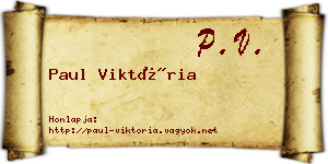 Paul Viktória névjegykártya